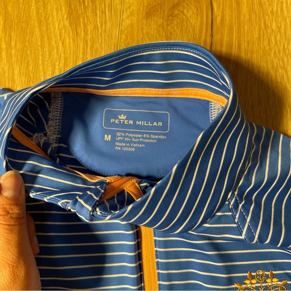 Women’s Peter Millar Long Sleeve Performance Quarter Zip Size Medium Lightweight - Picture 7 of 8